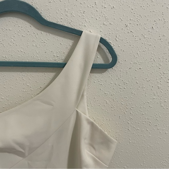 Likely Revolve Kelsey White One Shoulder Belted Wide Leg Jumpsuit - Size 0 - Picture 10 of 16